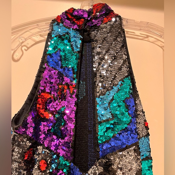 Gently Used Size 12 Sequined Formal Dress by Peak Evenings - Picture 3 of 6